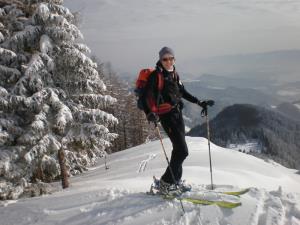 Turno smučanje - Tour skiing, Lepenatka in Menina